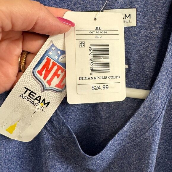 NWT NFL Team Apparel Indianapolis Colts Blue Short Sleeve T-Shirt. Size XL - Picture 4 of 6